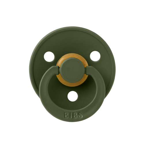 Poze Suzeta Colour Latex BIBS Hunter Green, tetina rotunda, 18 luni+
