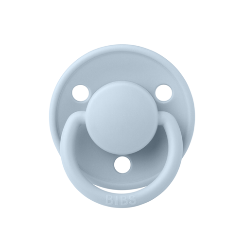 Poze Suzeta De Lux Silicon BIBS Baby Blue, tetina rotunda, marime universala (0-3 ani)