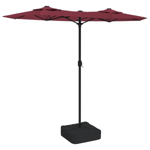 Umbrela de soare cu doua capete vidaXL 362965, 316x240 cm, 12.65 kg, Rosu bordo