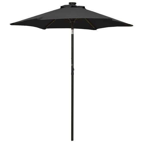 Umbrela de soare cu lumini LED vidaXL 313563, 200x211 cm, 3.4 kg, Negru