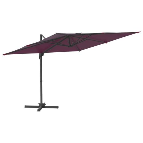 Umbrela in consola cu stalp de aluminiu vidaXL 319924, rosu bordo, 400x300 cm, 21 kg, Rosu bordo