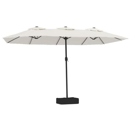 Umbrela de soare cu doua capete vidaXL 362945, 449x245 cm, Alb nisipiu
