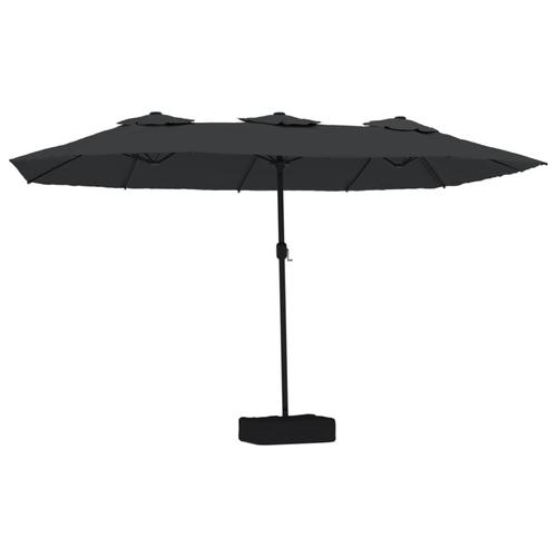 Umbrela de soare cu doua capete vidaXL 362951, 449x245 cm, Negru