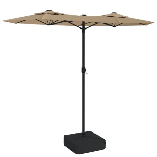 Umbrela de soare cu doua capete vidaXL 362964, 316x240 cm, 12.65 kg, Gri Taupe