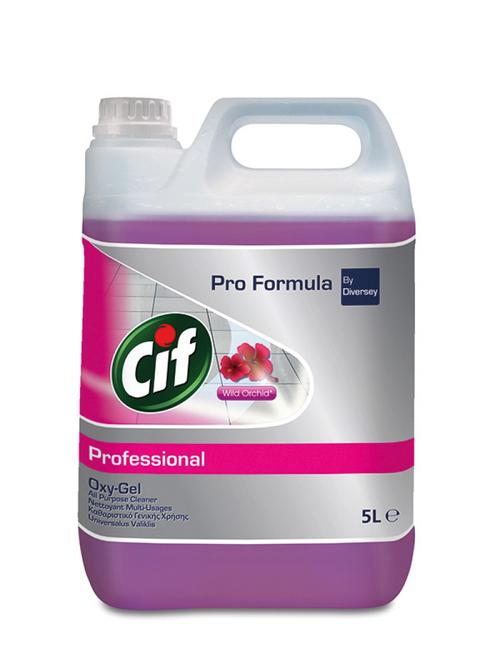 Solutie curatat CIF Professional Wild Orchid, pentru toate tipurile de pardoseli si suprafete, 5 litri
