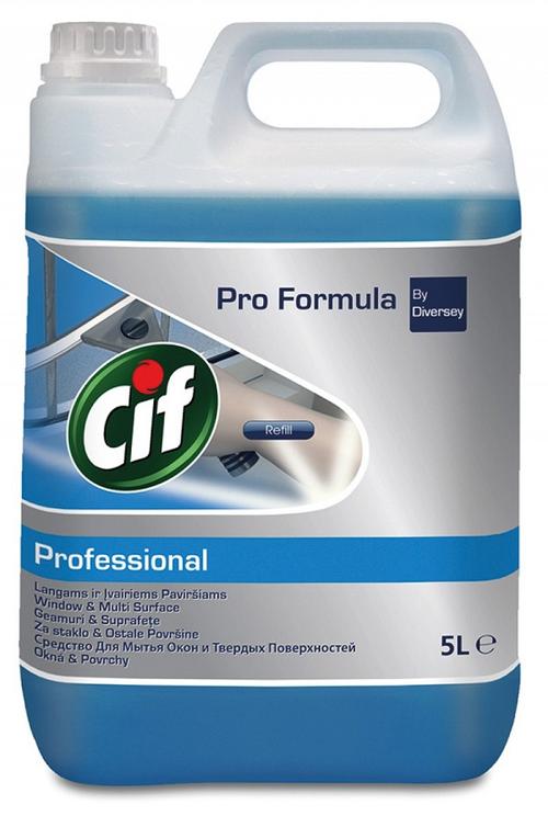 Solutie curatat CIF Professional Window & Multisurfaces, pentru curatat geamuri, 5 litri