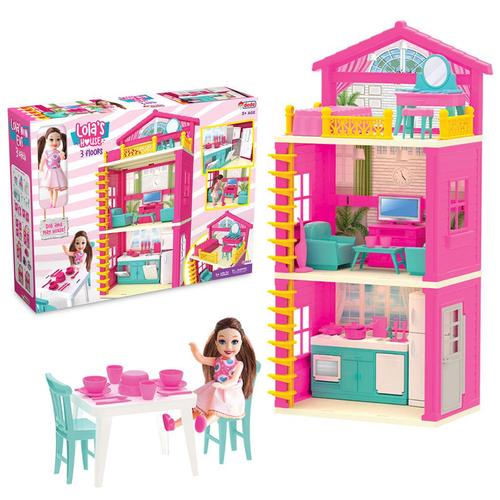 Joc DEDE Casa Lolei cu 3 etaje (Roz)