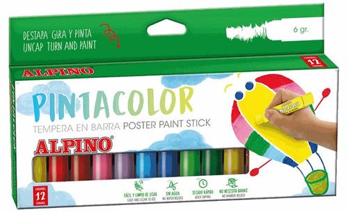 Creioane Tempera ALPINO PintaColor, 12 culori/cutie
