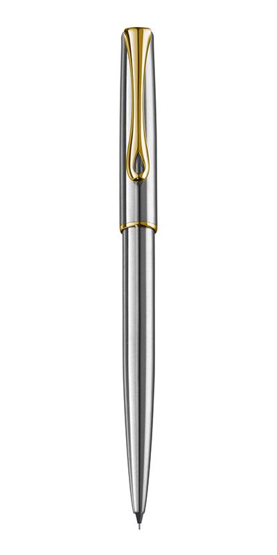 Creion mecanic 0.5mm Diplomat Traveller stainless steel gold (Argintiu)