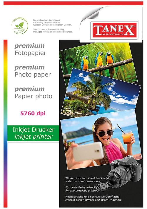 Hartie foto lucioasa TANEX, pentru inkjet, A4 240gsm, 20 coli/top