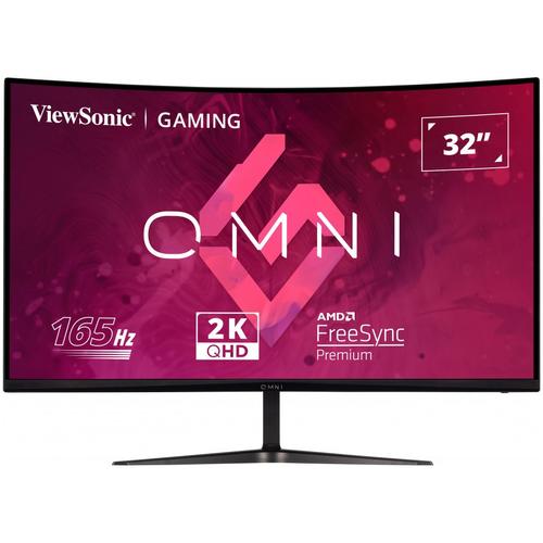 Monitor Gaming VA LED ViewSonic 32inch VX3218C-2K, QHD (2560 x 1440), HDMI, Display Port, Ecran Curbat, 165 Hz, 1 ms (Negru)