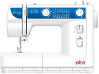 Masina de cusut Elna EXPLORE 220, Electro-Mecanica, 17 cusaturi (Alb/Albastru)