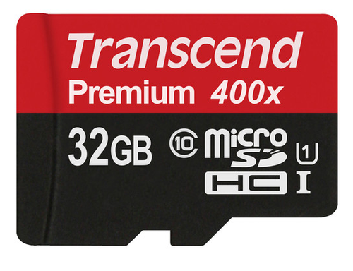 Card de memorie Transcend microSDHC, 32GB, Class 10, UHS-I + Adaptor SD