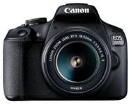 Aparat Foto D-SLR Canon EOS 2000D + EF-S 18-55mm IS II, 24.1 MP, Ecran 3" LCD, Filmare Full HD (Negru)