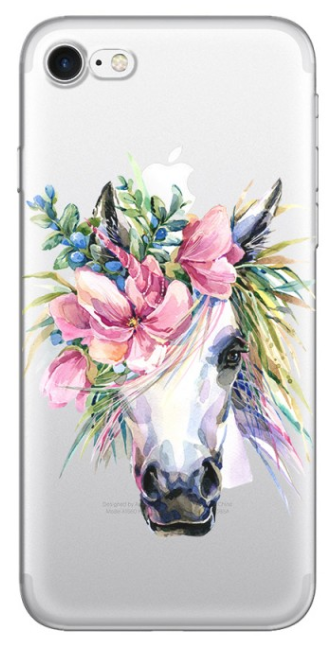 Discover the product Protectie Spate Lemontti Art Watercolor Unicorn LEMHSP7TWU pentru iPhone 8 / 7 (Multicolor) from evomag.ro