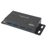 Hub USB Logilink UA0149, 4 x USB 3.0 (Negru)
