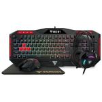 Kit gaming Gamdias Poseidon M2, iluminare RGB, USB/Jack 3.5mm (Negru)
