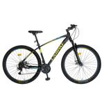 Bicicleta MTB-HT CARPAT C2757C, roti 27.5", cadru aluminiu, frane mecanice disc, 21 viteze (Negru/Galben)	