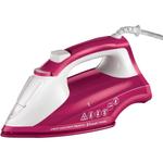 Fier de calcat Russell Hobbs Light & Easy Brights Berry 26480-56, talpa ceramica colorata infuzata cu balsam, 2400 W, 115 g/min, roz/alb