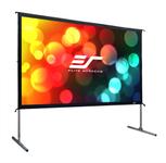 Ecran proiectie de podea Blackmount OMS135H2-DUAL, 299 X 168 cm, 16:9, pentru exterior sau interior cu rama cu deschidere si strangere rapida, WraithVeil Dual tensionat, 4K Ultra HD, Active 3D si HDR Ready