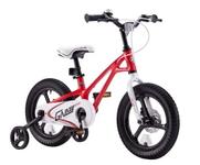 Bicicleta Copii RoyalBaby G1601C Galaxy, roti 16", cadru magneziu, frana pe disc, roti ajutatoare (Rosu/Alb)