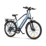 Bicicleta electrica Ulzomo Metro 26 E-bike, 250W, 36V 17Ah, autonomie 100km, viteza maxima 25km/h, roti 26'' (Albastru)
