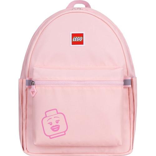 Rucsac Casual Lego Tribini Joy Large, design Emoji, roz pastel, 40 x 12 x 29 cm