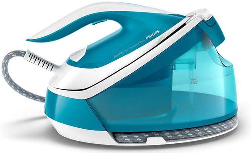 Statie de calcat Philips PerfectCare Compact Plus GC7920/20, Talpa SteamGlide, 6.5 bar, 1.5l, 2400W (Albastru/Alb)