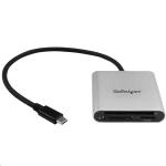 Card reader, Startech, USB-C, USB 3.0, Negru/Gri