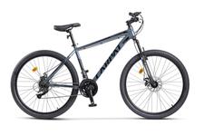 Bicicleta MTB-HT Carpat SPARTAN C2958B, Schimbator Index HE-M50, 7 viteze, Roti 29 Inch, Cadru Aluminiu, Frane pe Disc (Gri/Negru)