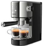 Espressor manual Krups Virtuoso XP442C11, 15 Bari, 1400 W, 1 L (Negru/Argintiu)