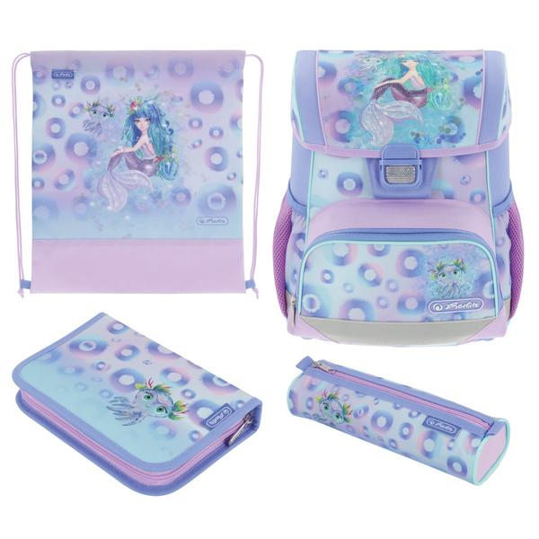 Ghiozdan echipat Herlitz Loop Plus motiv Mystic Mermaid, 31 x 37 x 22 cm, Poliester